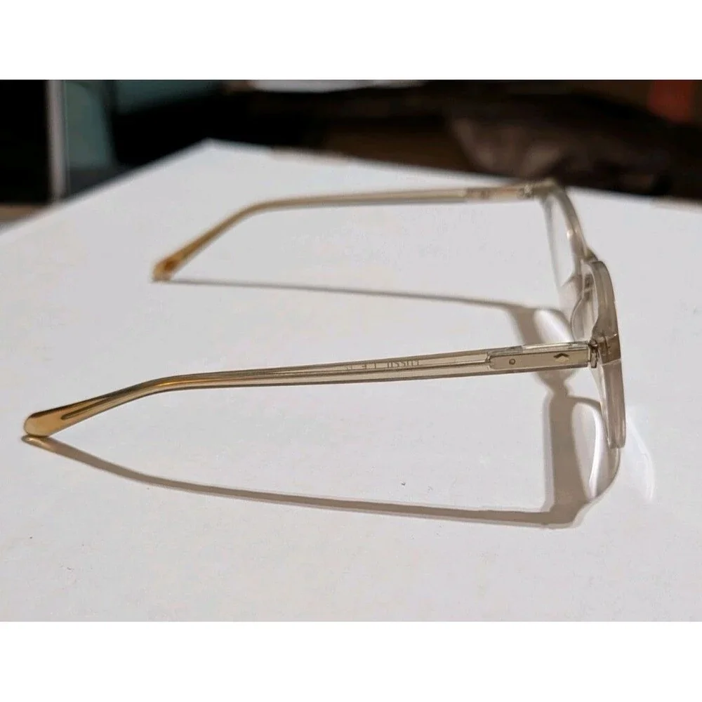 Fossil FOS 7095 Glasses Frames Translucent Champagne Nude Clear Crystal Eyewear